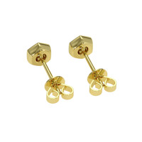 0.19&nbsp;Ct.Tw.Total Carat Weight Natural Diamond Studs Earrings, 18K Yellow Gold Image