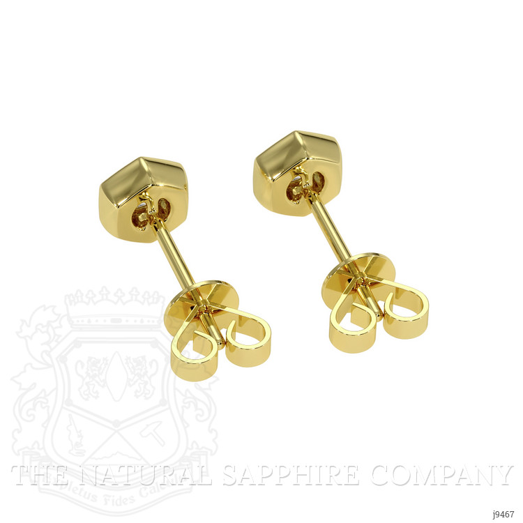 0.19 Ct.Tw. Natural Diamond Studs Earrings, 18K Yellow Gold