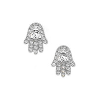 0.38 Ct.Tw. Natural Diamond 18K White Gold earring