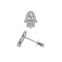 0.38 Ct.Tw. Natural Diamond Studs Earrings, 18K White Gold Image