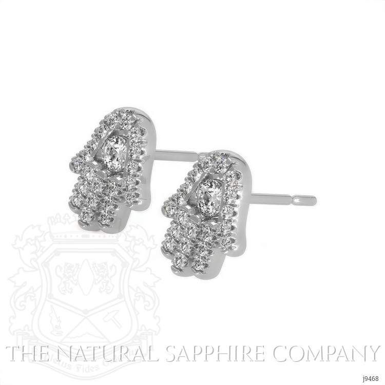 0.38 Ct.Tw. Natural Diamond Studs Earrings, 18K White Gold