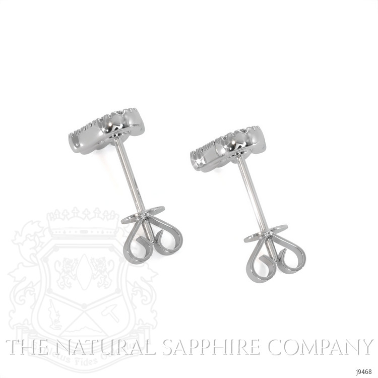 0.38 Ct.Tw. Natural Diamond Studs Earrings, 18K White Gold