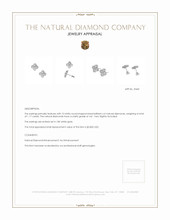 1.17&nbsp;Ct.Tw.Total Carat Weight Natural Diamond Studs Earrings, 18K White Gold Appraisal