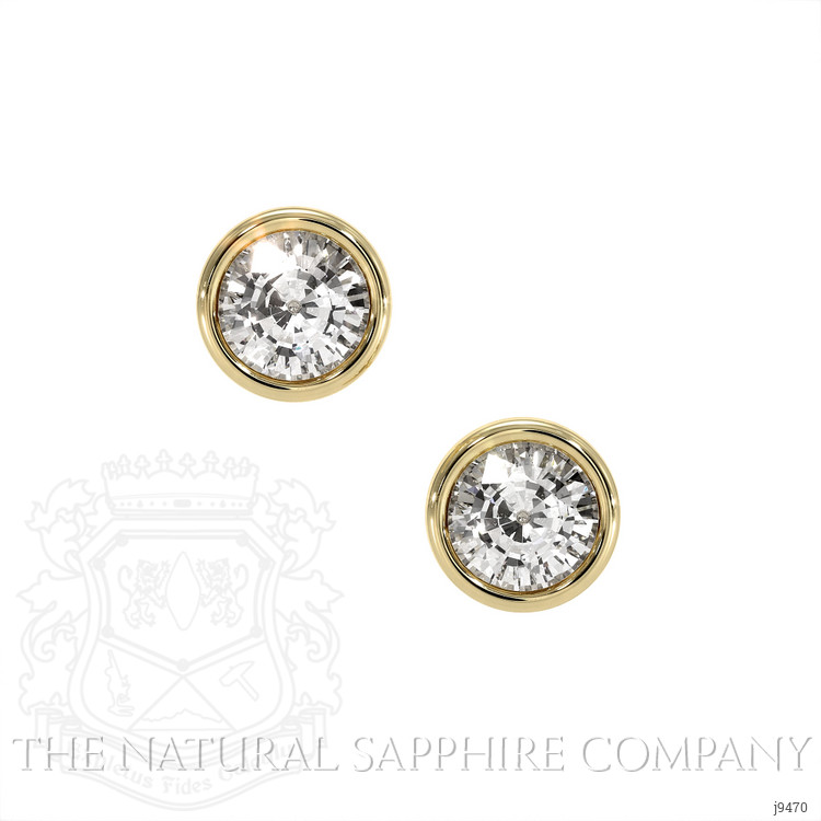 0.40 Ct.Tw. Natural Diamond Studs Earrings, 18K Yellow Gold