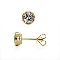 0.40 Ct.Tw. Natural Diamond Studs Earrings, 18K Yellow Gold Image