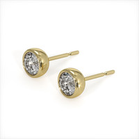 0.40 Ct.Tw. Natural Diamond Studs Earrings, 18K Yellow Gold Image
