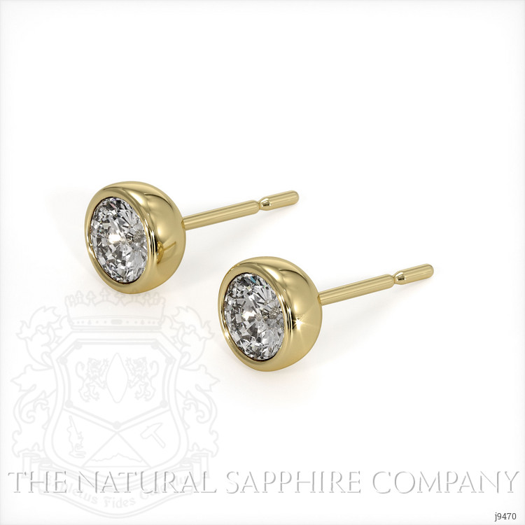 0.40 Ct.Tw. Natural Diamond Studs Earrings, 18K Yellow Gold