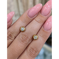 0.40 Ct.Tw. Natural Diamond Studs Earrings, 18K Yellow Gold Life Style
