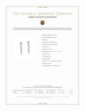 0.36 Ct.Tw.Total Carat Weight Natural Diamond Bezel Earrings, 18K White Gold Scan Report