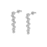 0.36 Ct.Tw. Natural Diamond Accent Stones Earrings, 18K White Gold Image