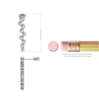 0.36 Ct.Tw. Natural Diamond Accent Stones Earrings, 18K White Gold Image