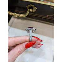 10.09 Ct. Ruby Natural Diamond Antique Style Ring, 18K White Gold Life Style