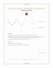 0.71 Ct. Multi Color Sapphire Accent Stones Necklace, 14K White Gold Appraisal