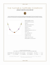 0.71 Ct. Multi Color Sapphire Accent Stones Necklace, 14K White Gold Scan Report