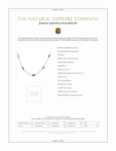 0.71 Ct. Multi Color Sapphire Accent Stones Necklace, 14K White Gold Scan Report