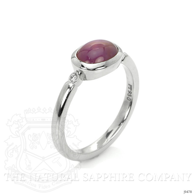 1.49 Ct. Ruby Natural Diamond Three Stone Ring, Platinum 950
