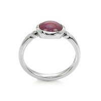 1.49 Ct. Ruby Natural Diamond Three Stone Ring, Platinum 950 Image