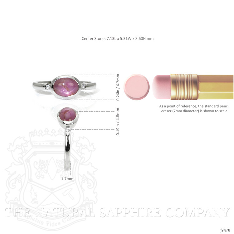 1.49 Ct. Ruby Natural Diamond Three Stone Ring, Platinum 950