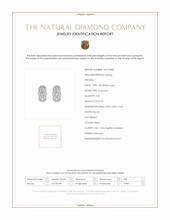 0.76 Ct.Tw. Natural Diamond Antique Style Earrings, 18K White Gold Scan Report