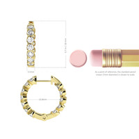 2.20 Ct.Tw. Natural Diamond Accent Stones Earrings, 18K Yellow Gold Image