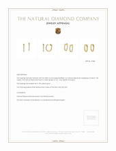 1.00 Ct.Tw.Total Carat Weight Natural Diamond Hoops Earrings, 18K Yellow Gold Appraisal