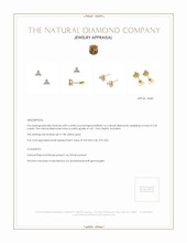 0.45 Ct.Tw. Natural Diamond Studs Earrings, 18K Yellow Gold Appraisal
