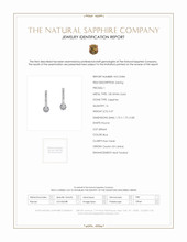 0.37 Ct.Tw.Total Carat Weight Sapphire Natural Diamond Accent Stones Earrings, 18K White Gold Scan Report