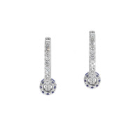 0.37 Ct.Tw. Sapphire 18K White Gold earring