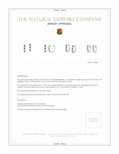 0.20 Ct.Tw. Blue Sapphire and Natural Diamond Hoops Earrings, 18K White Gold Appraisal