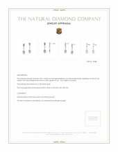 0.36 Ct.Tw. Natural Diamond Accent Stones Earrings, 18K White Gold Appraisal