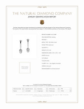 0.36 Ct.Tw. Natural Diamond Accent Stones Earrings, 18K White Gold Scan Report