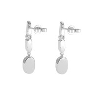 0.36 Ct.Tw. Natural Diamond Accent Stones Earrings, 18K White Gold Image