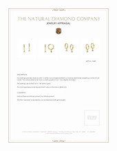 0.20&nbsp;Ct.Tw.Total Carat Weight Natural Diamond Accent Stones Earrings, 18K Yellow Gold Appraisal