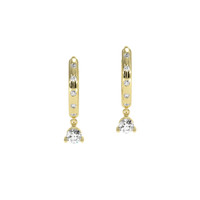 0.20 Ct.Tw. Natural Diamond 18K Yellow Gold earring