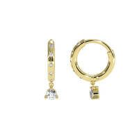 0.20 Ct.Tw. Natural Diamond Accent Stones Earrings, 18K Yellow Gold Image