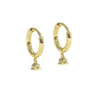 0.20 Ct.Tw. Natural Diamond Accent Stones Earrings, 18K Yellow Gold Image