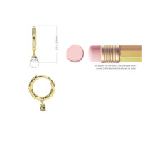 0.20 Ct.Tw. Natural Diamond Accent Stones Earrings, 18K Yellow Gold Image