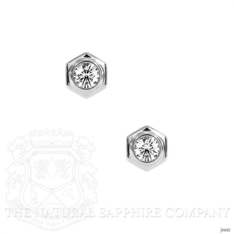 0.20 Ct.Tw. Natural Diamond Studs Earrings, 18K White Gold