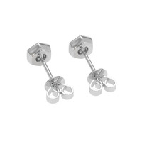 0.20 Ct.Tw. Natural Diamond Studs Earrings, 18K White Gold Image