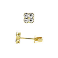 1.64 Ct.Tw. Natural Diamond Studs Earrings, 18K Yellow Gold Image