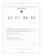 0.27 Ct.Tw. Natural Diamond Pave Earrings, 18K White Gold Appraisal