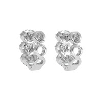 0.27 Ct.Tw. Natural Diamond Pave Earrings, 18K White Gold Image