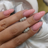 0.27 Ct.Tw. Natural Diamond Pave Earrings, 18K White Gold Life Style