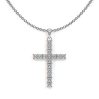 1.16 Ct. Natural Diamond 18K White Gold pendant