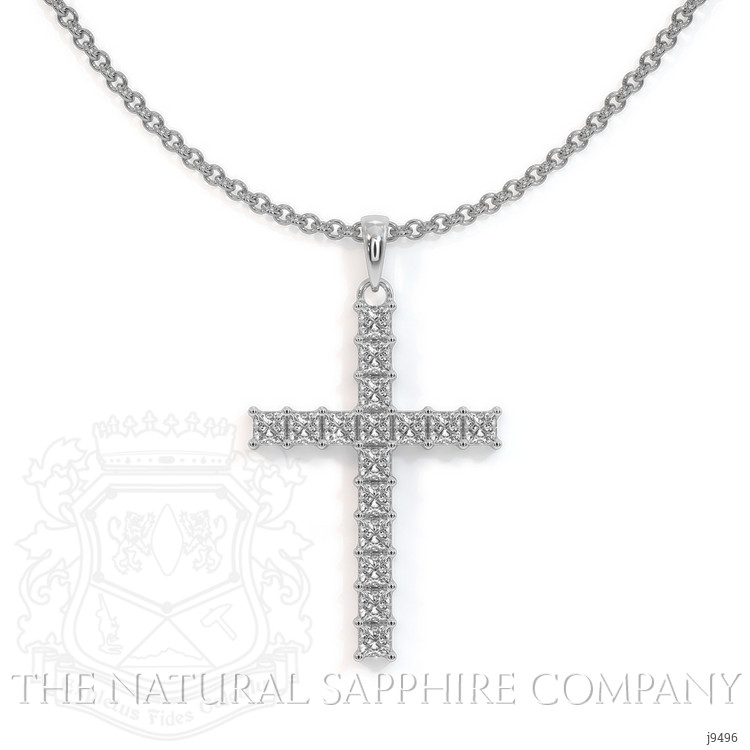 1.16 Ct. Natural Diamond Pave Pendant, 18K White Gold