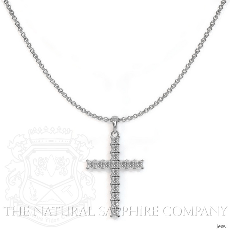 1.16 Ct. Natural Diamond Pave Pendant, 18K White Gold