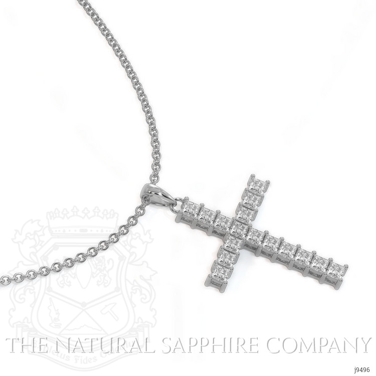 1.16 Ct. Natural Diamond Pave Pendant, 18K White Gold