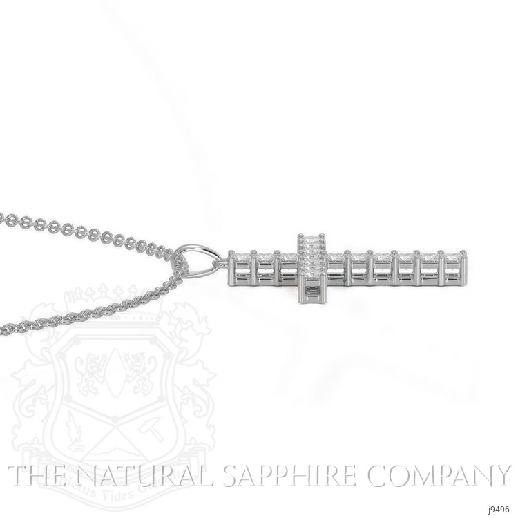 1.16 Ct. Natural Diamond Pave Pendant, 18K White Gold