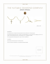 0.14 Ct. Natural Diamond Pave Pendant, 18K Yellow Gold Appraisal