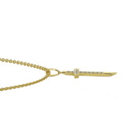 0.14 Ct. Natural Diamond Pave Pendant, 18K Yellow Gold Image